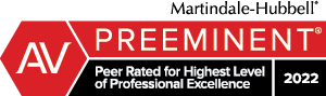 Martindale Hubbell preeminent peer rated for highest level of professional excellence