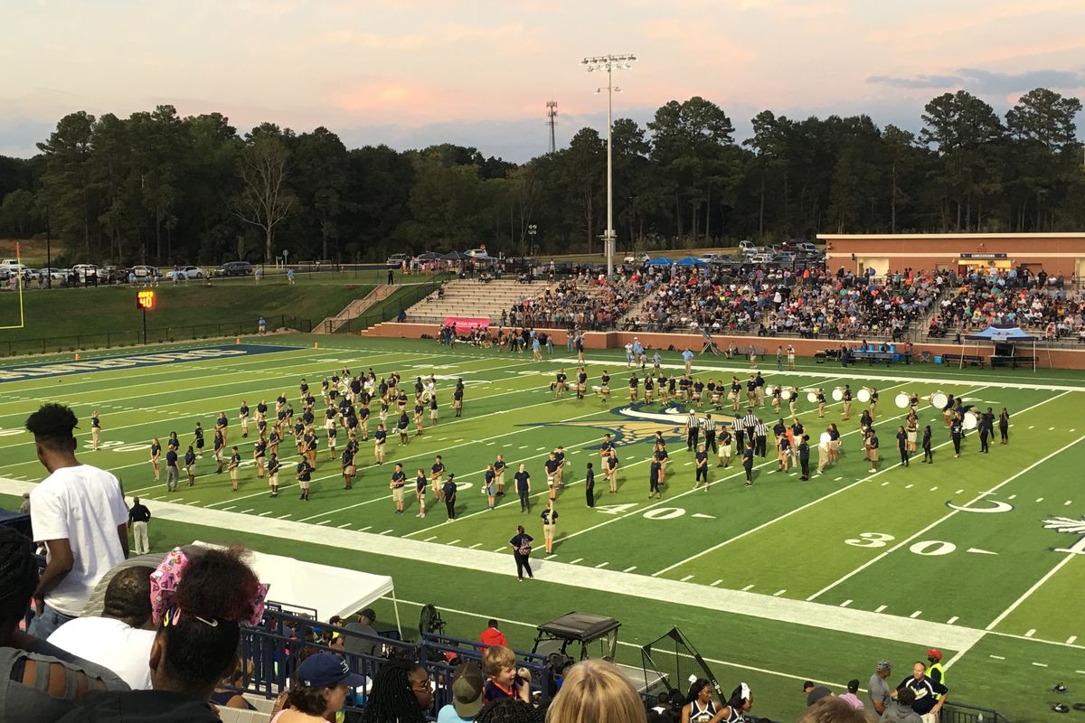 view of the Spartanburg High School band